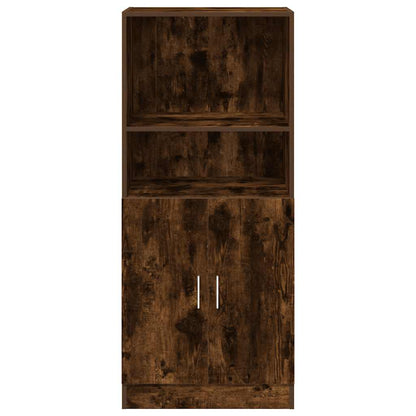 Kitchen Cabinet Smoked Oak 57x41,5x131,5 cm Engineered Wood