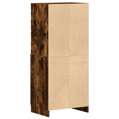 Kitchen Cabinet Smoked Oak 57x41,5x131,5 cm Engineered Wood