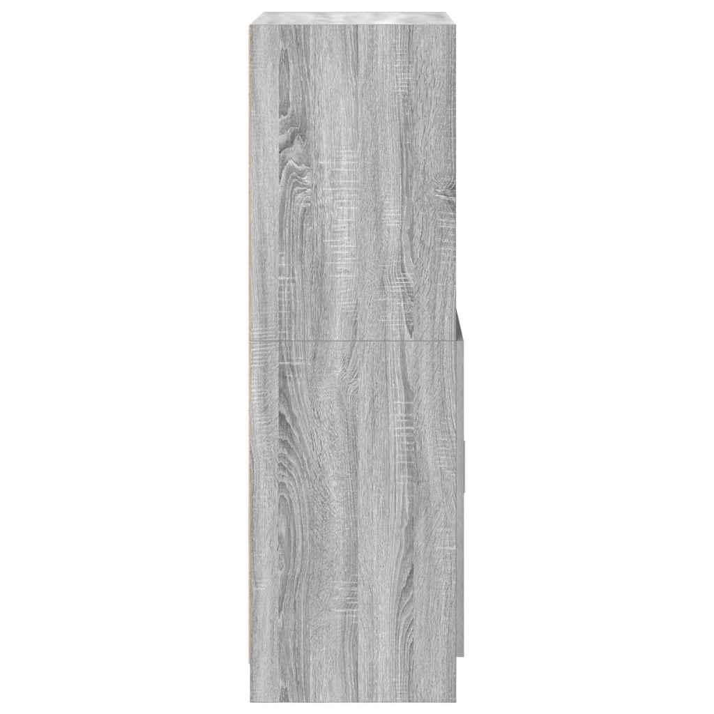 Kitchen Cabinet Grey Sonoma 57x41,5x131,5 cm Engineered Wood
