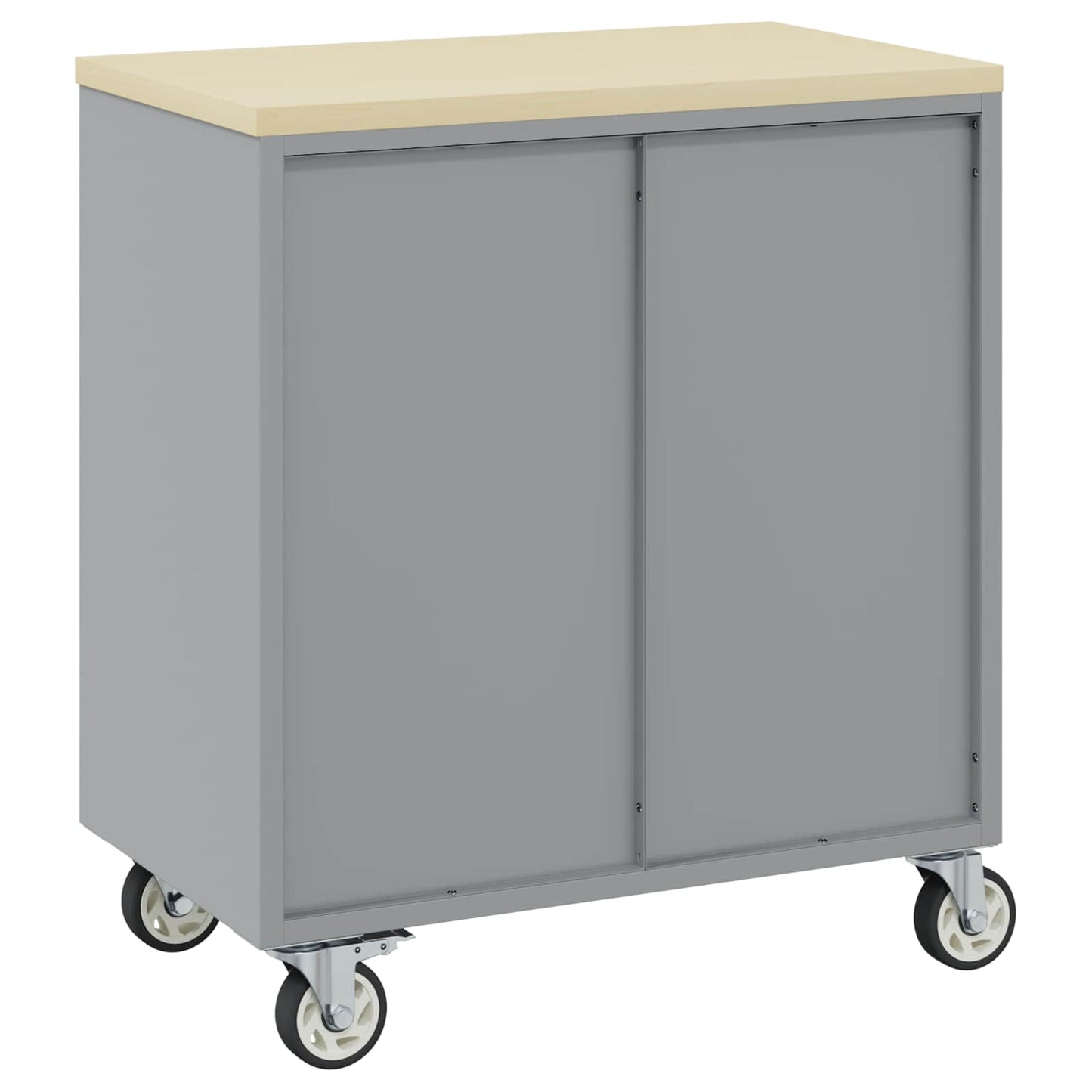 Work Cabinet with Drawer 2 pcs Red and Grey 100 x 55 x 85 cm