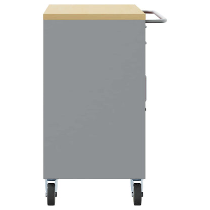 Work Cabinet with Drawer 2 pcs Red and Grey 100 x 55 x 85 cm