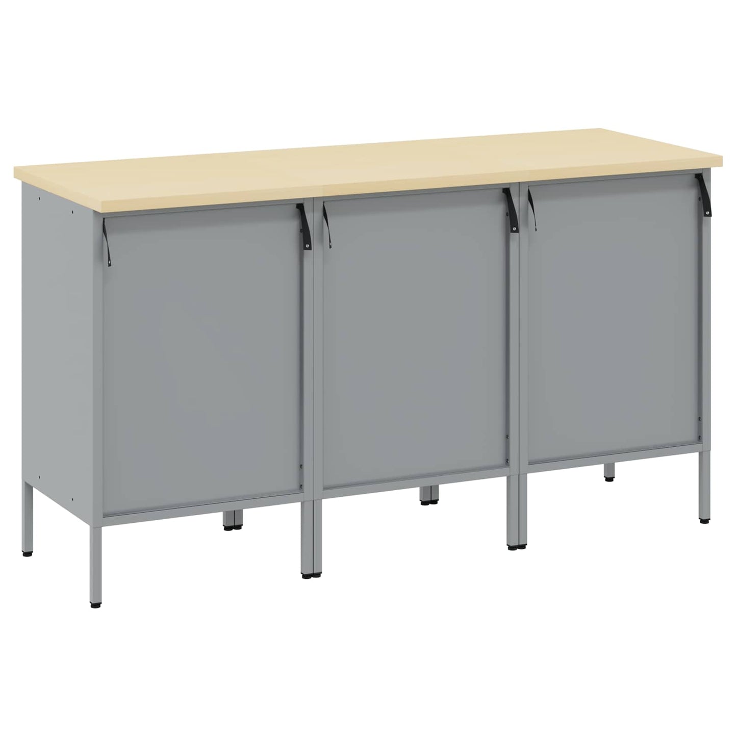 Work Cabinet with Drawer 3 pcs Red and Grey 150 x 55 x 85 cm