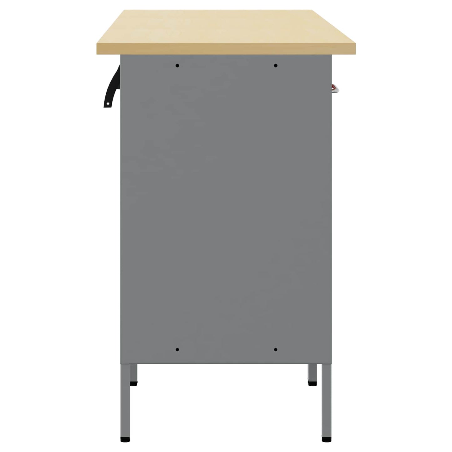 Work Cabinet with Drawer 3 pcs Red and Grey 150 x 55 x 85 cm