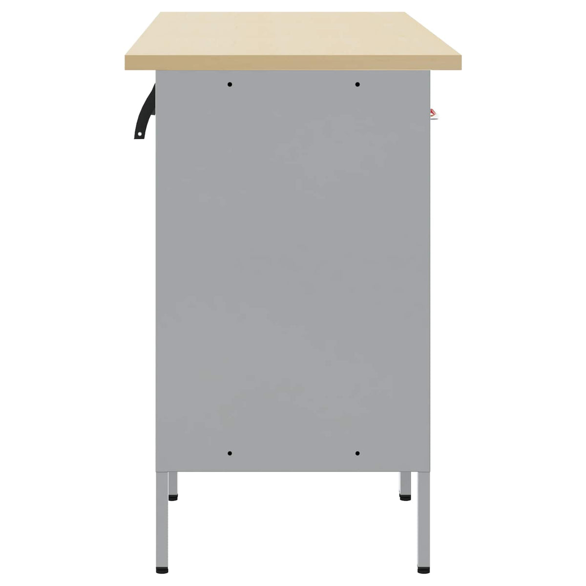 Work Cabinet with Drawer 3 pcs Red Engineered Wood and Steel