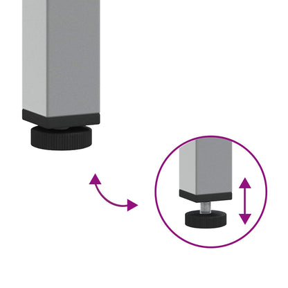 Work Cabinet with Drawer 4 pcs Black and Grey 200 x 55 x 85 cm