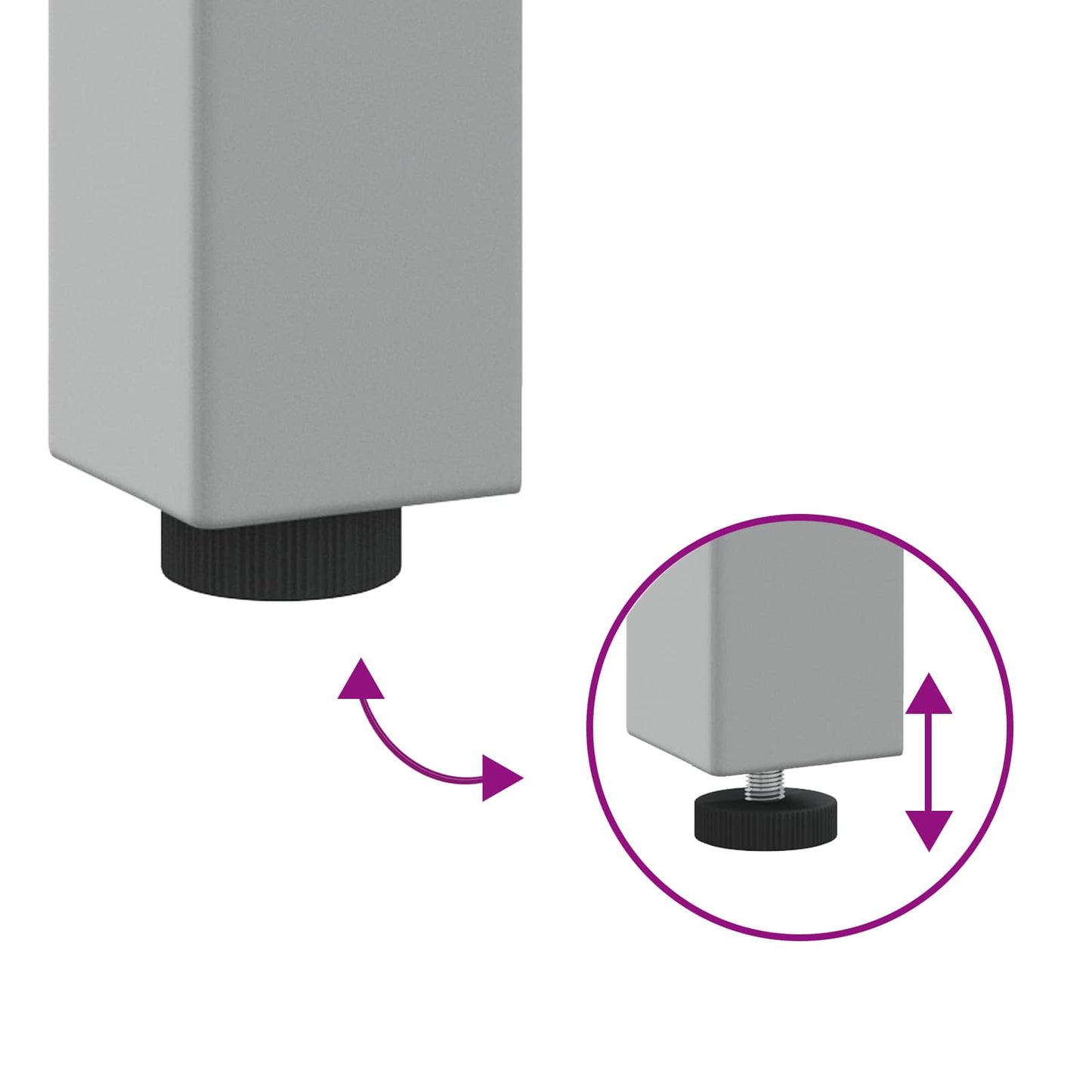 Work Bench Set 2 pcs Black 200 x 55 x 85 cm Powder-Coated Steel