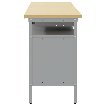 Work Bench Set with Lock 3 pcs Red and Grey Powder-Coated Steel
