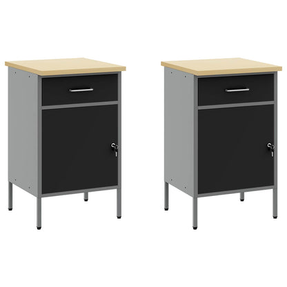 Work Cabinet Set with Drawer with Shelf with Storage 8 pcs Grey