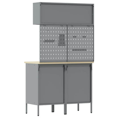 Work Cabinet Set with Drawer with Shelf with Storage 5 pcs Red