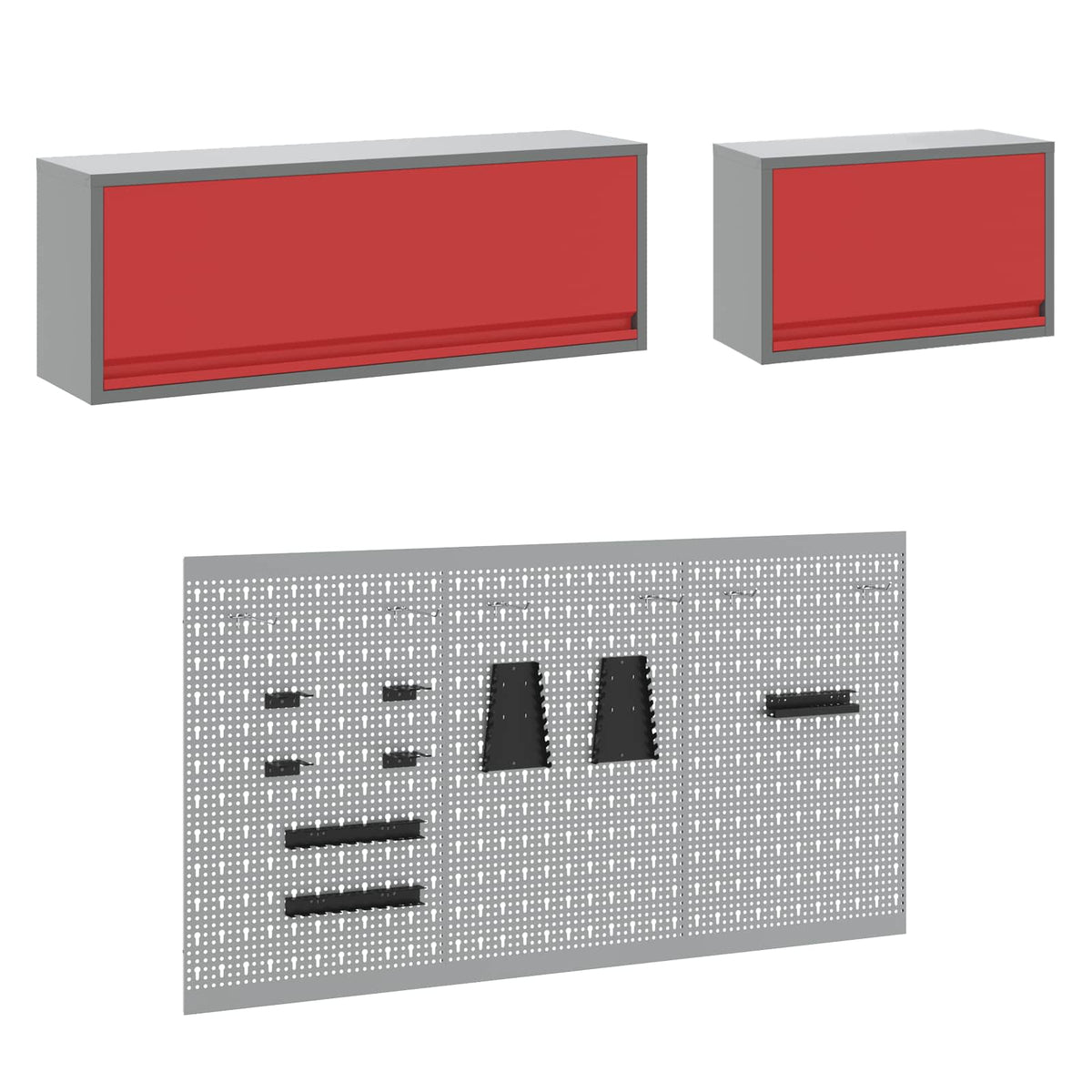 Work Cabinet Set with Drawer with Storage Manual 8 pcs Red