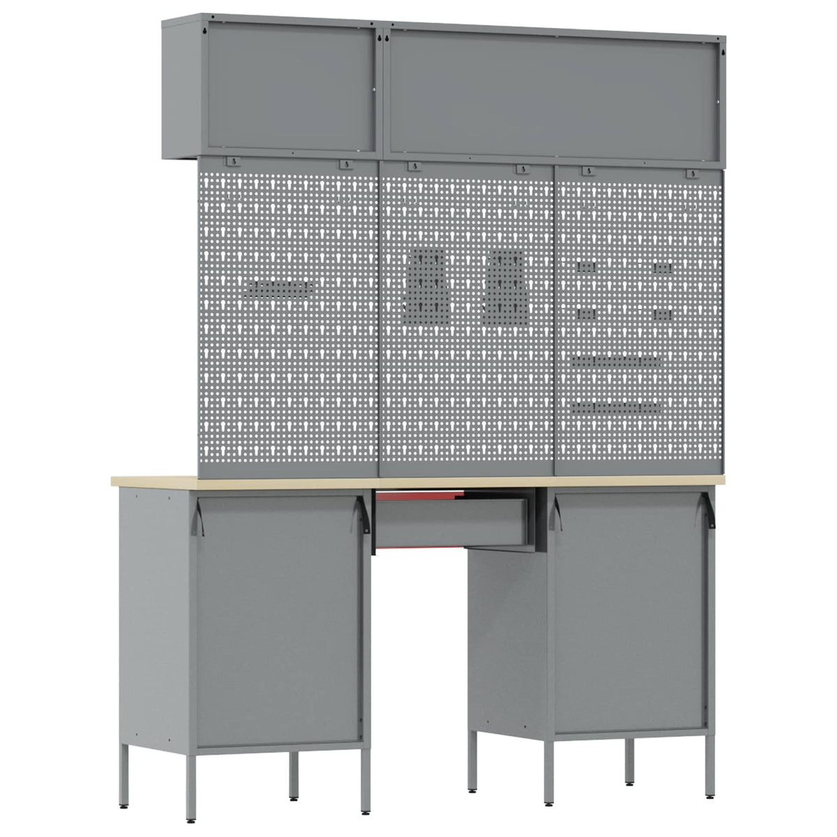 Work Cabinet Set with Drawer with Storage Manual 8 pcs Red
