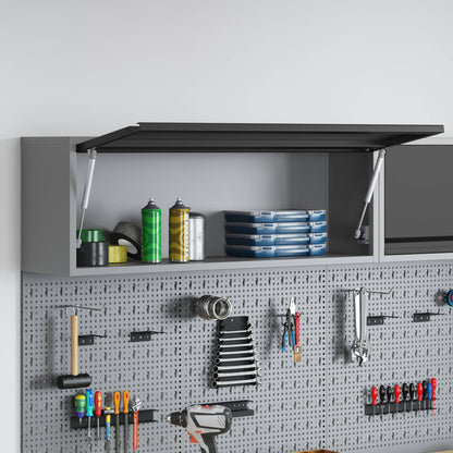 Work Cabinet Set with Drawer with Storage Manual 10 pcs Black
