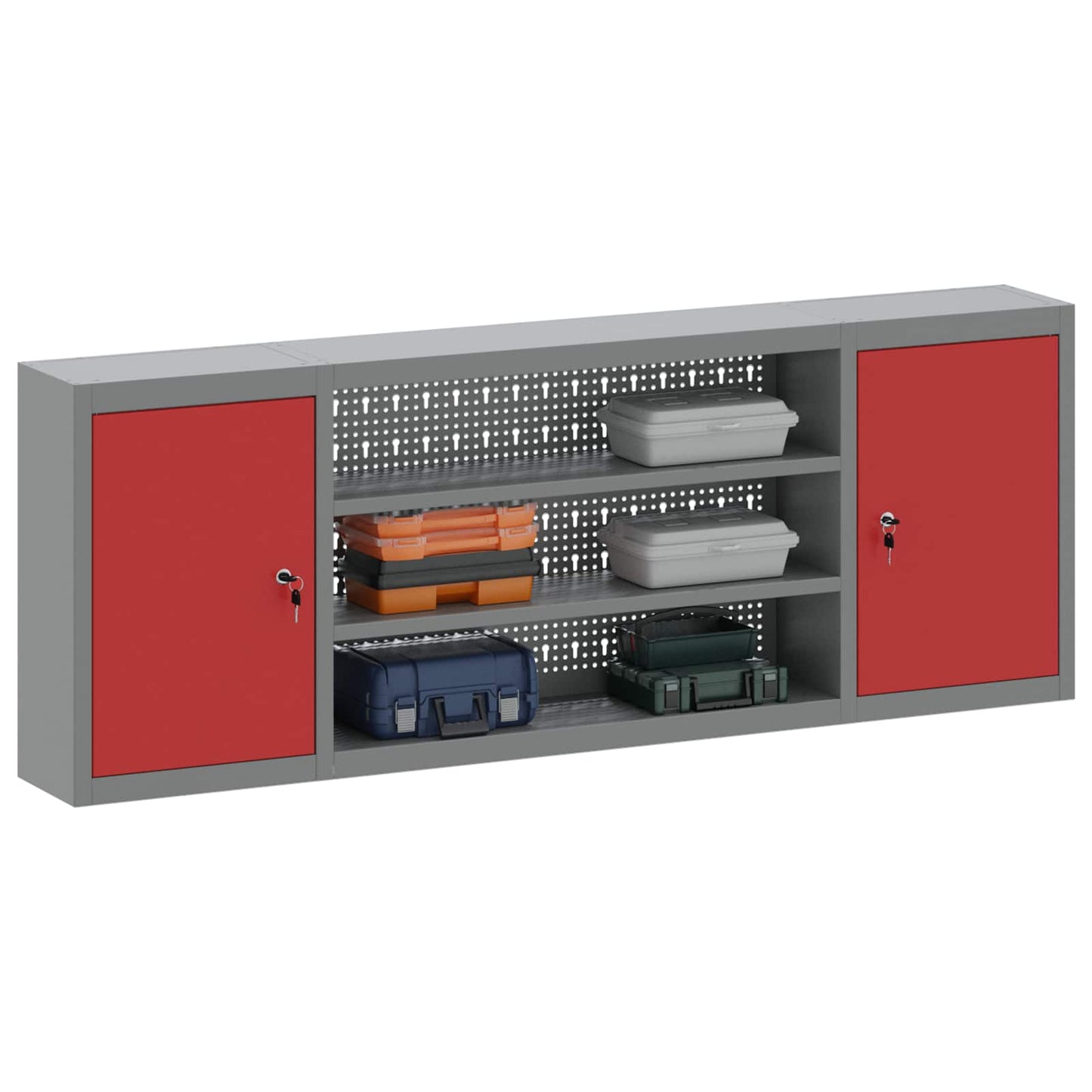 Work Cabinet Set with Drawer with Storage Manual 10 pcs Red