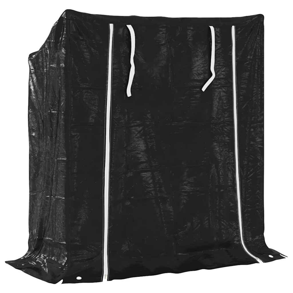 Firewood Rack with Rain Cover 100.5x40.5x110.5 cm Galvanised Steel