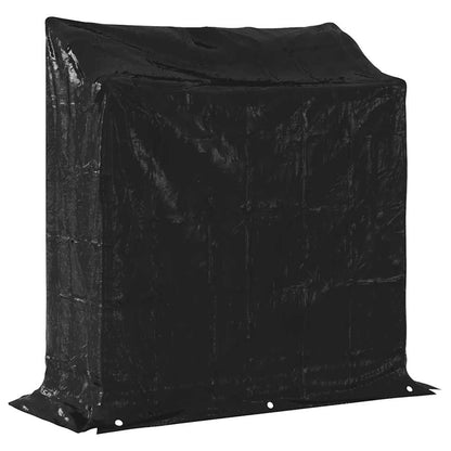 Firewood Rack with Rain Cover 100.5x40.5x110.5 cm Galvanised Steel