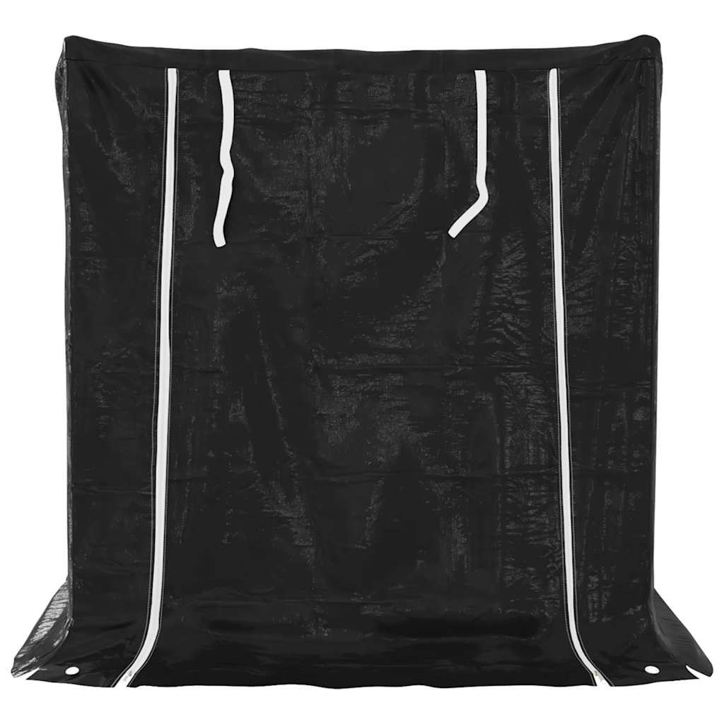 Firewood Rack with Rain Cover 101x61x110.5 cm Galvanised Steel