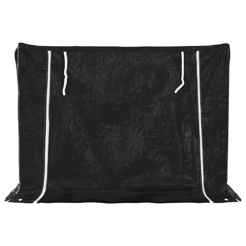 Firewood Rack with Rain Cover 151x60.5x110.5 cm Galvanised Steel