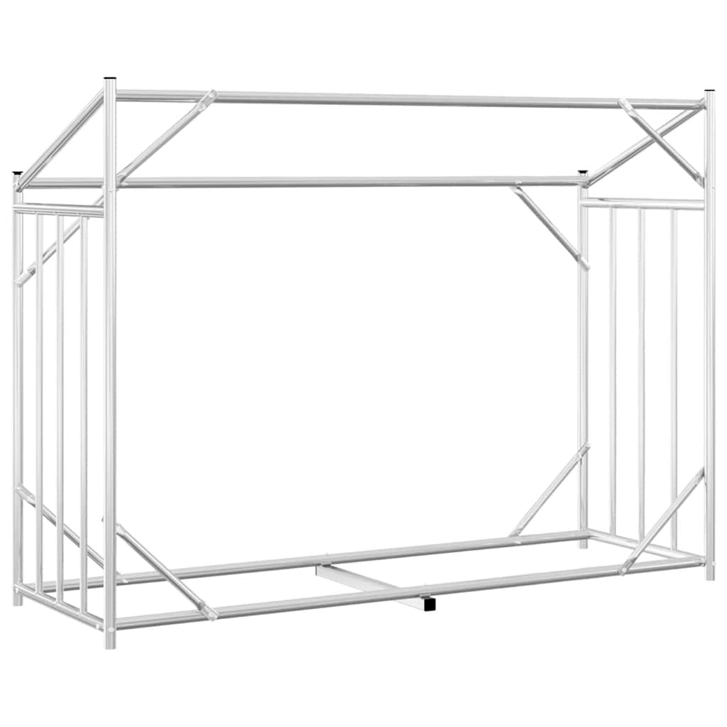 Firewood Rack with Rain Cover 151x60.5x110.5 cm Galvanised Steel