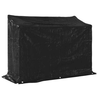 Firewood Rack with Rain Cover 151x60.5x110.5 cm Galvanised Steel