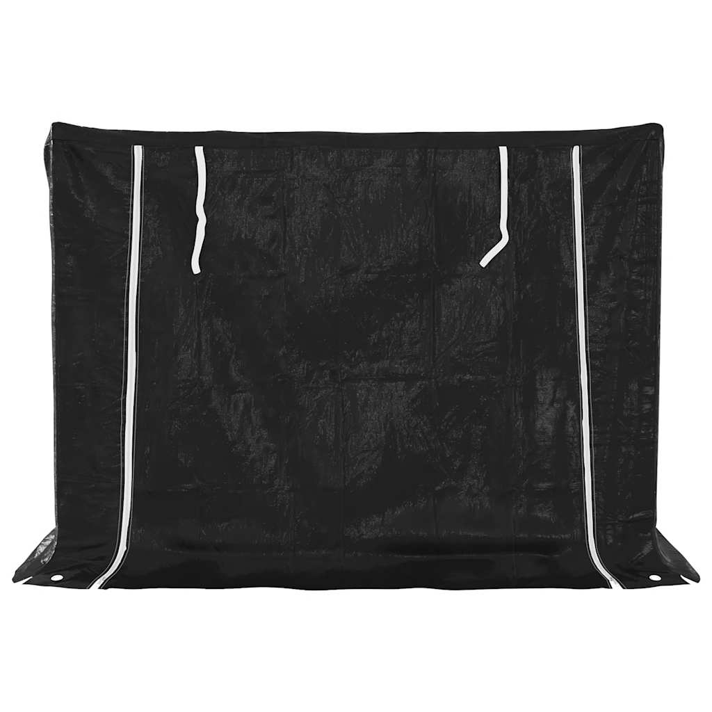 Firewood Rack with Rain Cover 151x80.5x110.5 cm Galvanised Steel