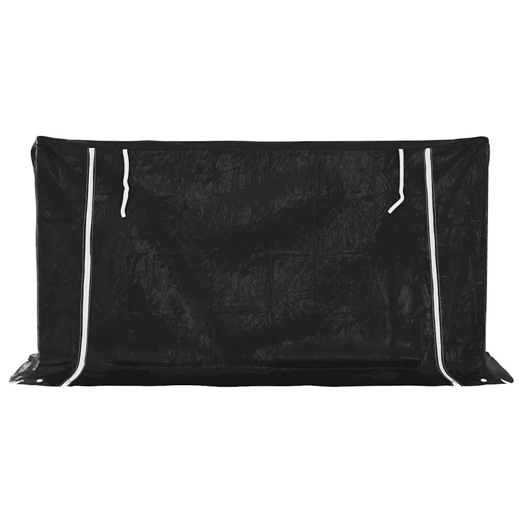 Firewood Rack with Rain Cover 200.5x60.5x110.5 cm Galvanised Steel