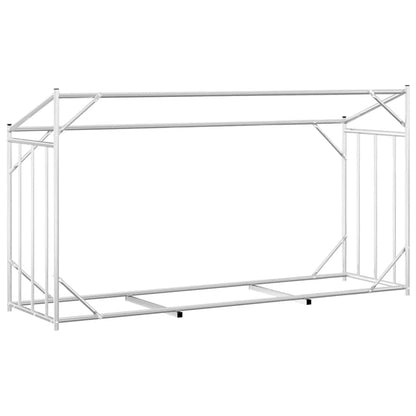 Firewood Rack with Rain Cover 200.5x60.5x110.5 cm Galvanised Steel
