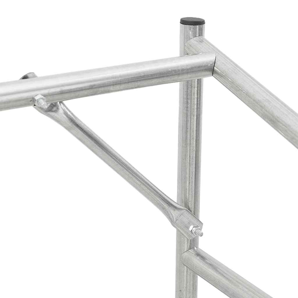 Firewood Rack with Rain Cover 200.5x60.5x110.5 cm Galvanised Steel