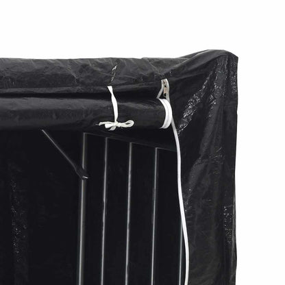 Firewood Rack with Rain Cover 200.5x60.5x110.5 cm Galvanised Steel