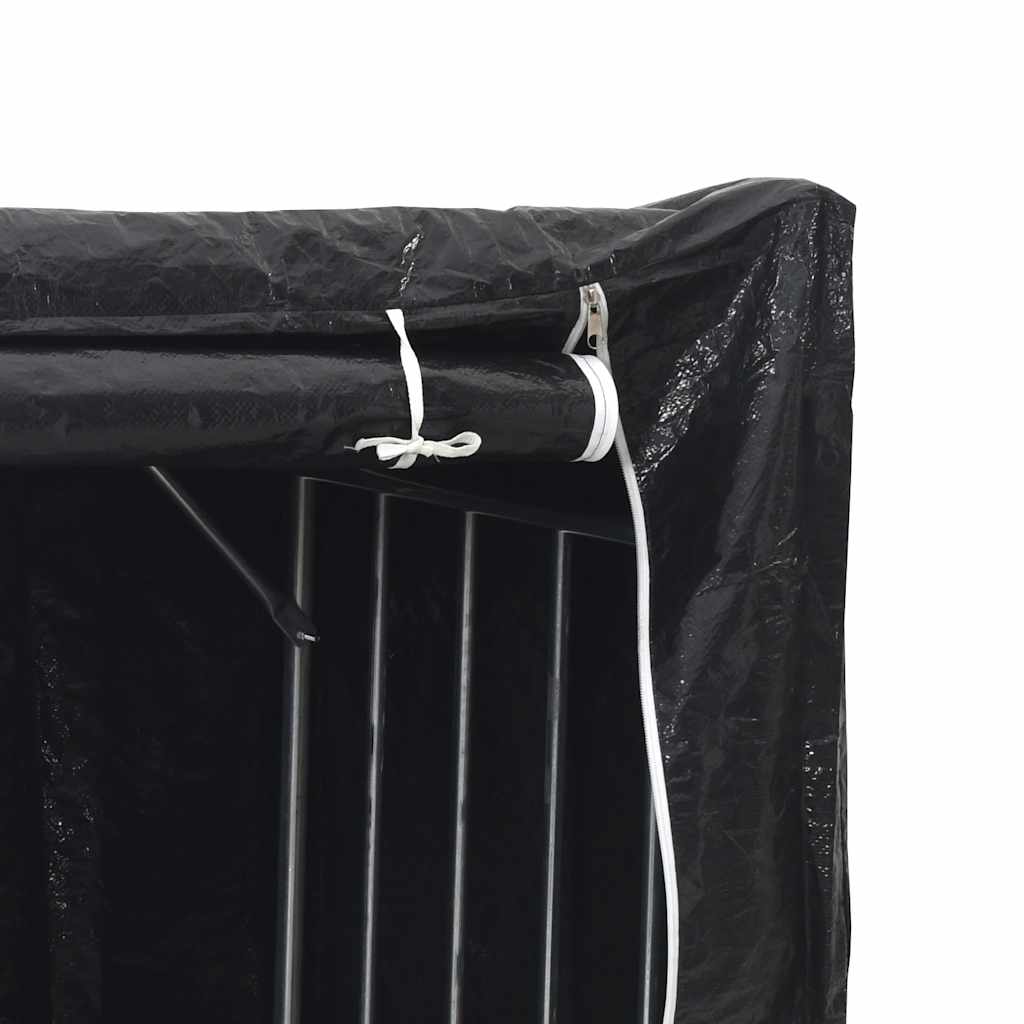 Firewood Rack with Rain Cover 200.5x100.5x110.5 cm Galvanised Steel