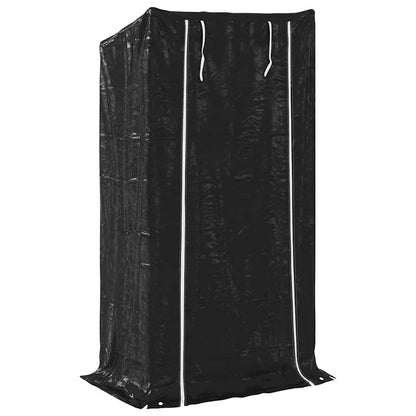 Firewood Rack with Rain Cover 100x40x200 cm Galvanised Steel