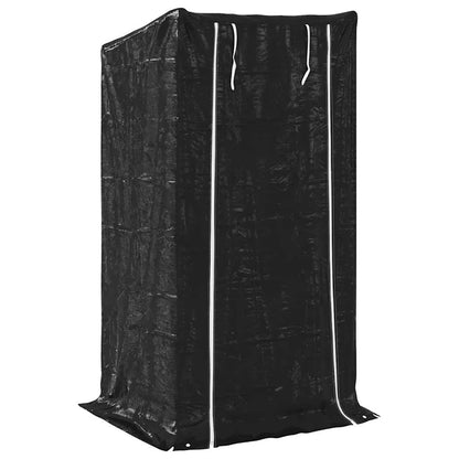 Firewood Rack with Rain Cover 100x80x200 cm Galvanised Steel