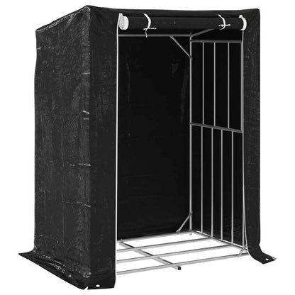 Firewood Rack with Rain Cover 150x100x200 cm Galvanised Steel
