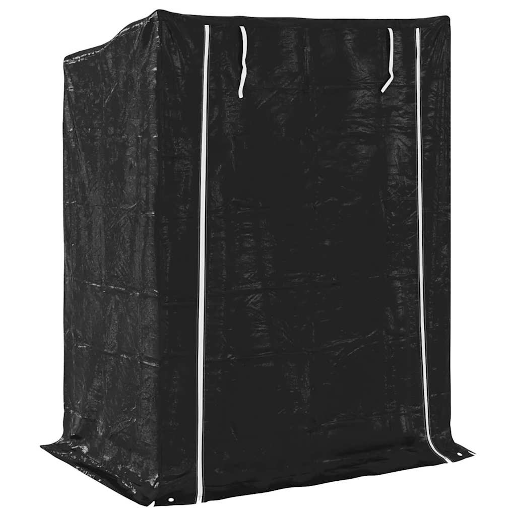 Firewood Rack with Rain Cover 150x100x200 cm Galvanised Steel