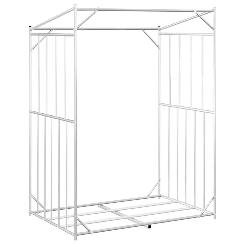 Firewood Rack with Rain Cover 150x100x200 cm Galvanised Steel