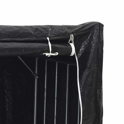 Firewood Rack with Rain Cover 150x100x200 cm Galvanised Steel