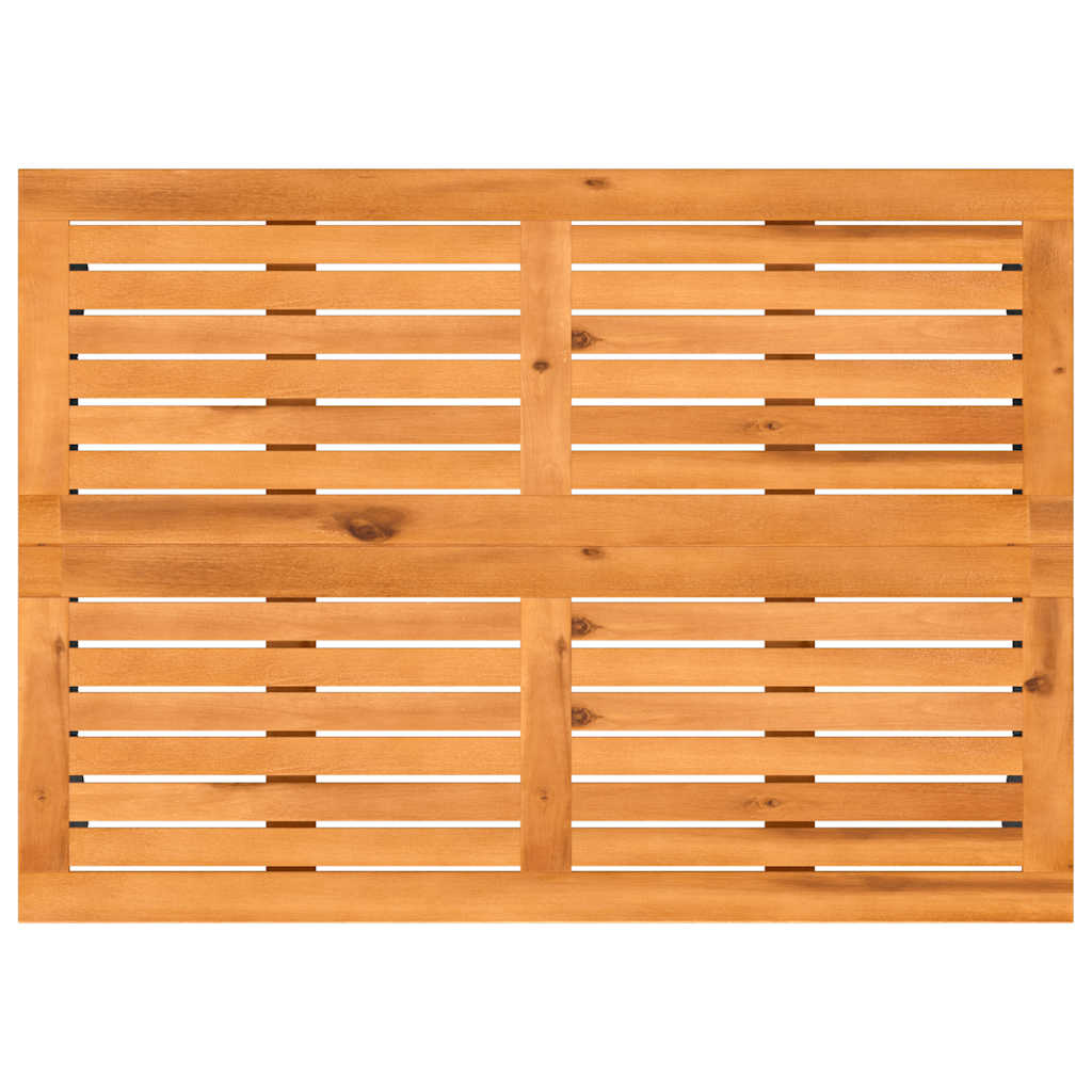 Garden Table with Acacia Wood Top Grey 105x75x72 cm Poly Rattan