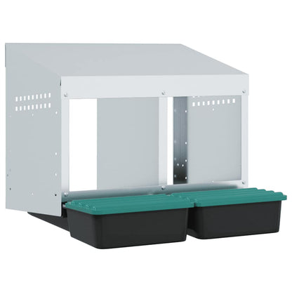 Chicken Nesting Box 2 Compartments Wall-Mounted