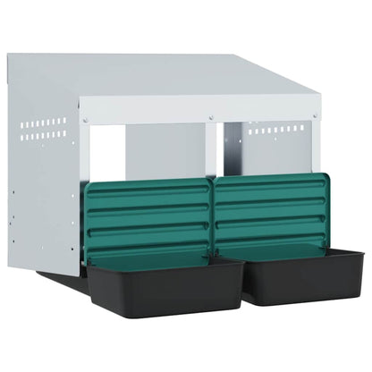 Chicken Nesting Box 2 Compartments Wall-Mounted
