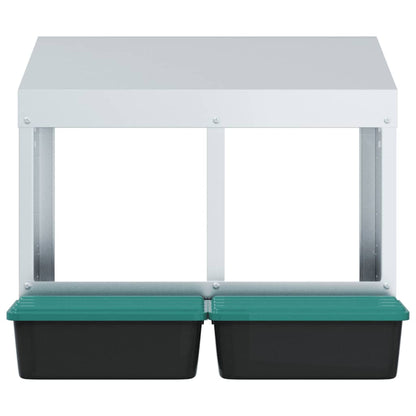Chicken Nesting Box 2 Compartments Wall-Mounted
