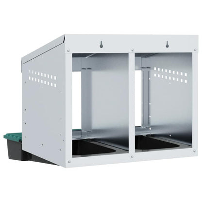 Chicken Nesting Box 2 Compartments Wall-Mounted