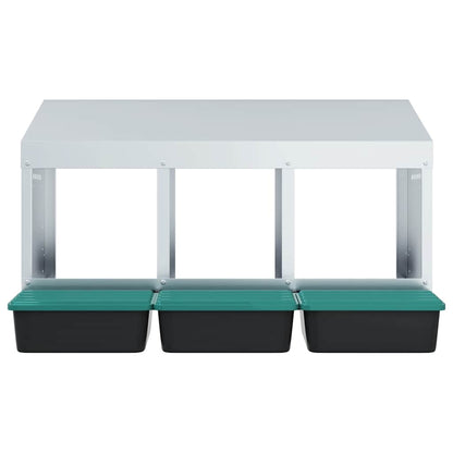 Chicken Nesting Box 3 Compartments Wall-Mounted