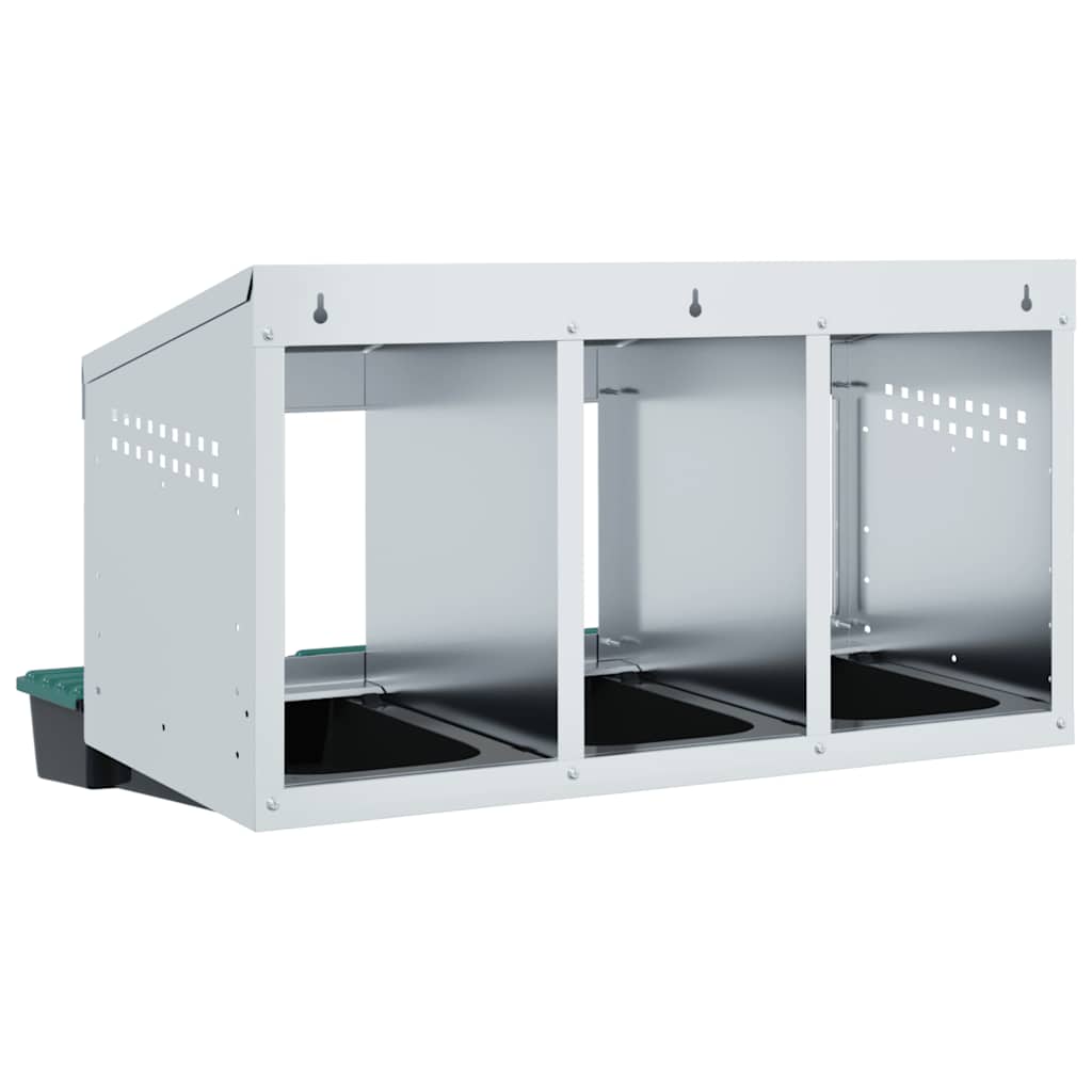 Chicken Nesting Box 3 Compartments Wall-Mounted