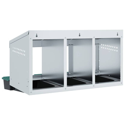 Chicken Nesting Box 3 Compartments Wall-Mounted