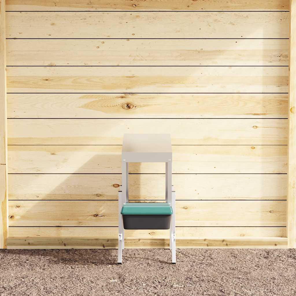 Chicken Nesting Box 2 Compartments with Legs Galvanised Steel