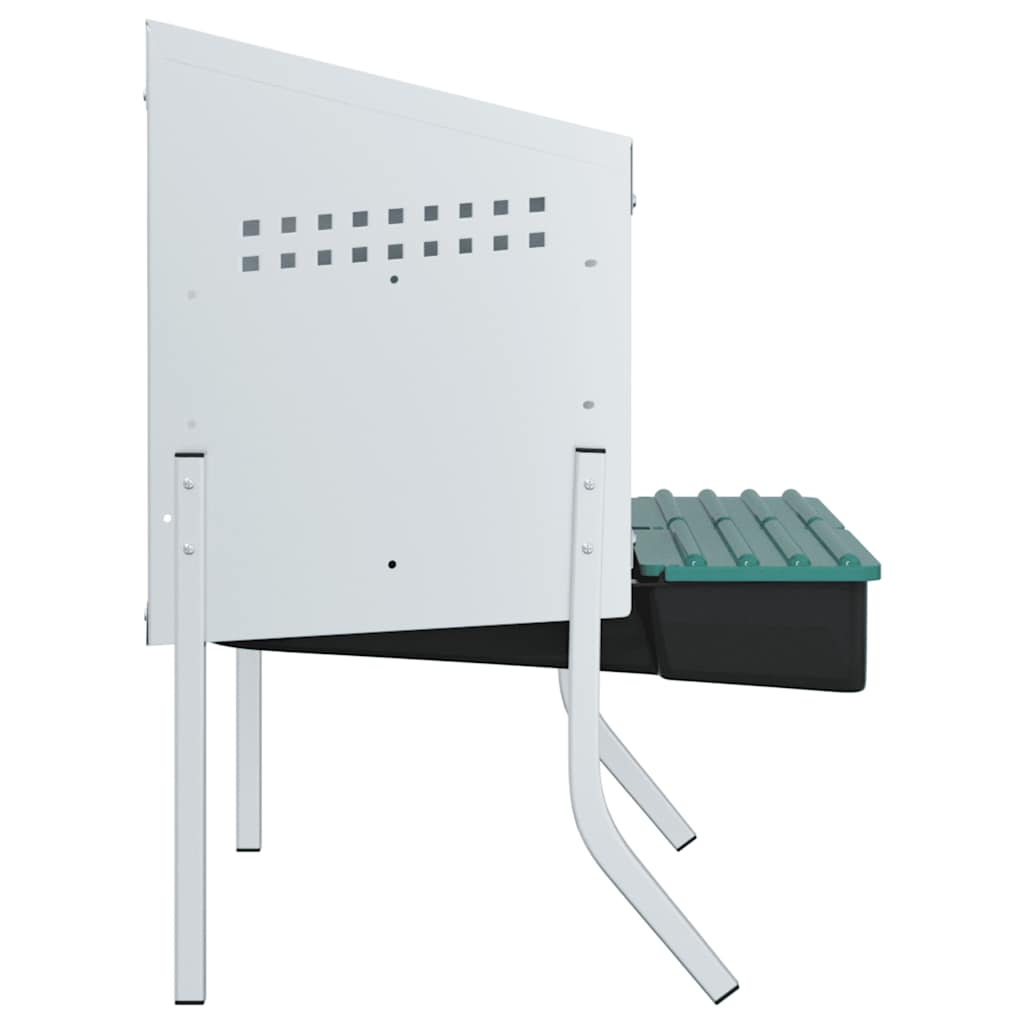 Chicken Nesting Box 2 Compartments with Legs Galvanised Steel