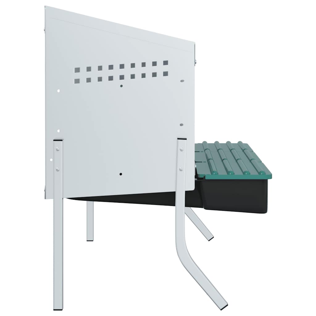 Chicken Nesting Box 4 Compartments with Legs Galvanised Steel