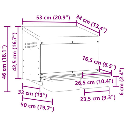 Chicken Nesting Box 2 Compartments Wall-Mounted
