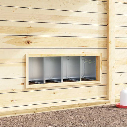 Chicken Nesting Box 4 Compartments Wall-Mounted