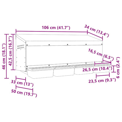 Chicken Nesting Box 4 Compartments Wall-Mounted