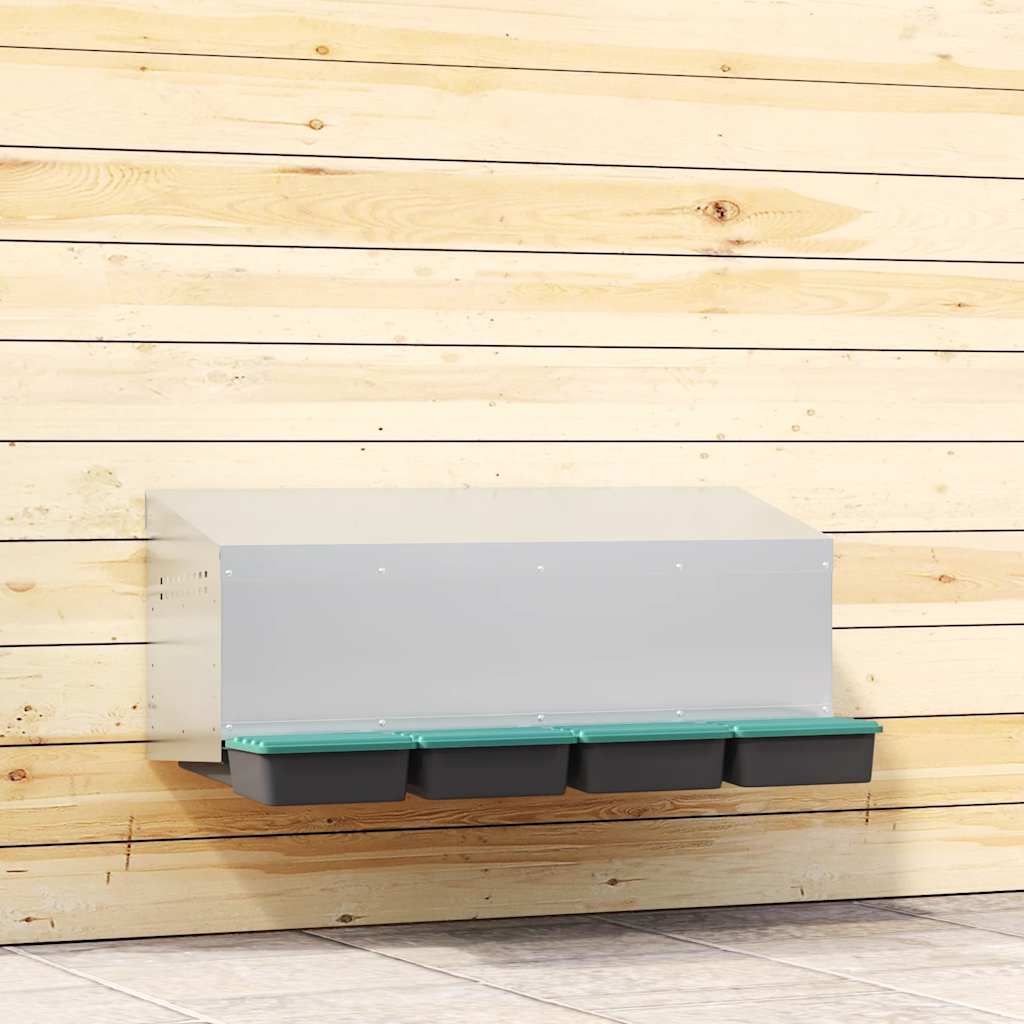 Chicken Nesting Box 4 Compartments Wall-Mounted